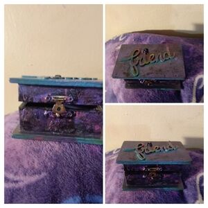 Colorful Decorative Box with 'Friend' Design